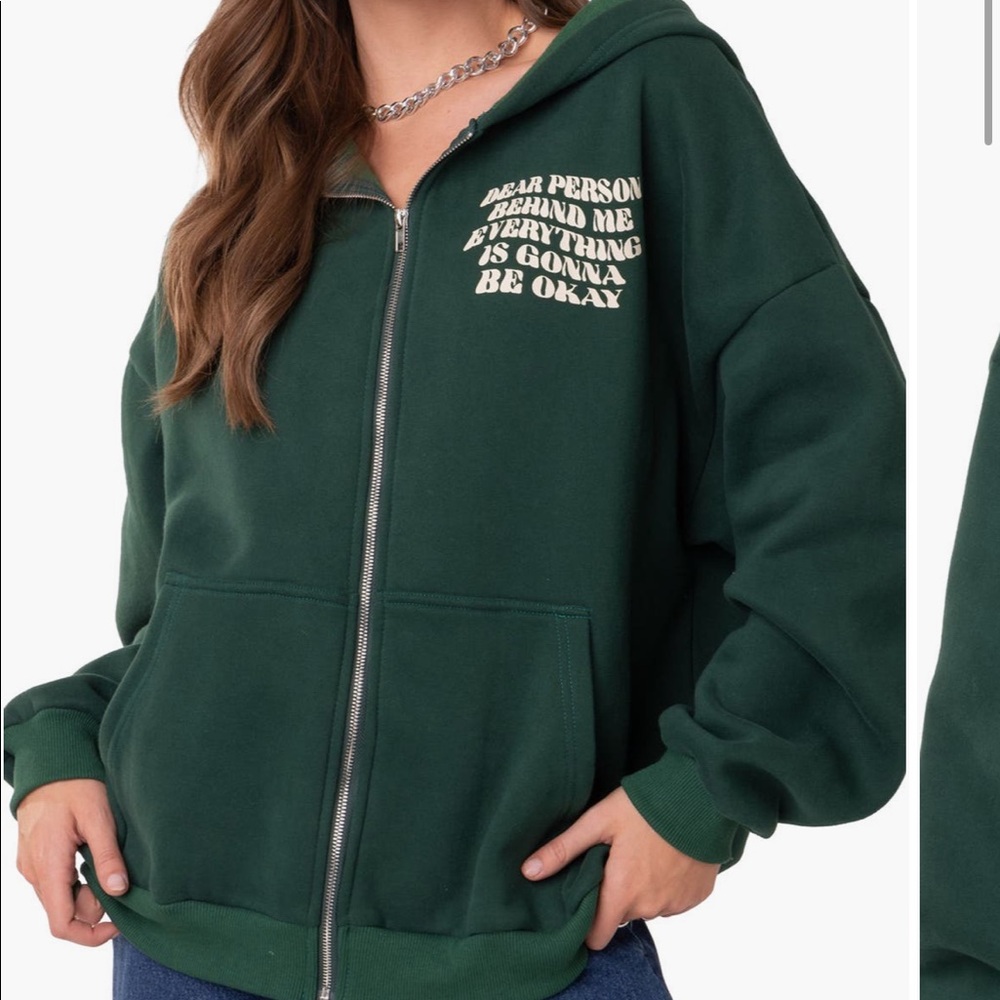 EDIKTED Everything’s Okay Zip Hoodie